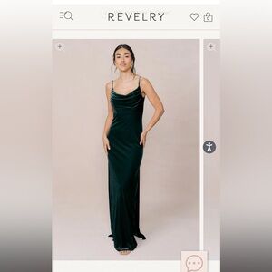 Revelry Emerald Velvet Maxi Dress